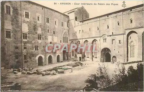 Ansichtskarte AK Avignon Cour Interieur du Palais des Papes