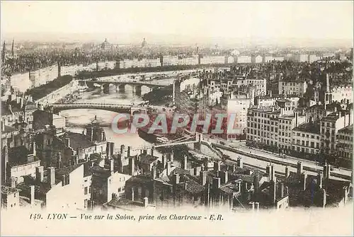 Ansichtskarte AK Lyon Vue sur la Saone prise des Chartreux