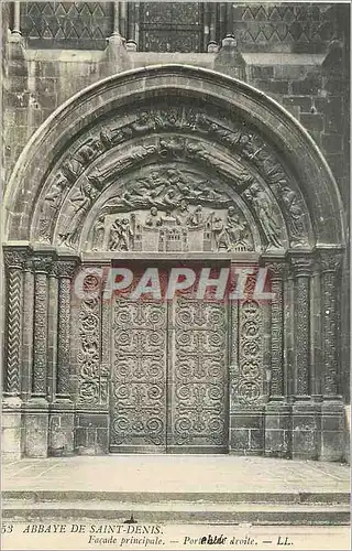 Cartes postales Abbaye de Saint Denis Facade Principale
