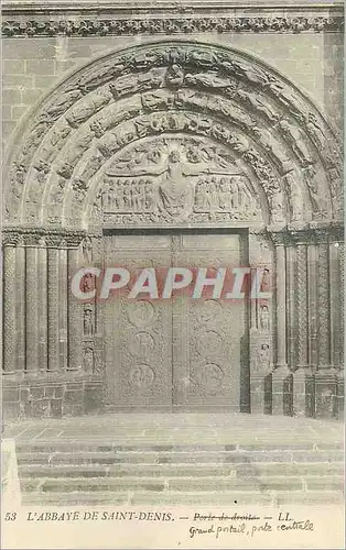 Ansichtskarte AK L'Abbaye de Saint Denis Grand Portail Porte Centrale
