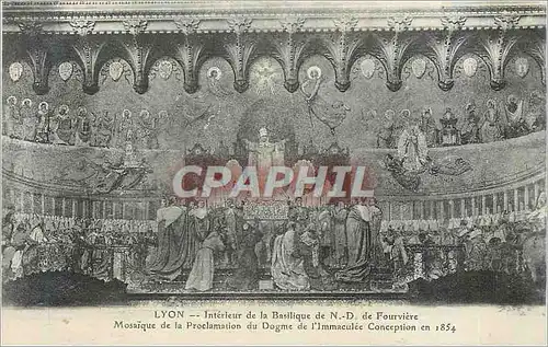 Ansichtskarte AK Lyon Interieur de la Basilique de N D de Fourviere Mosaique de la Proclamation du Dogme de l'Imm