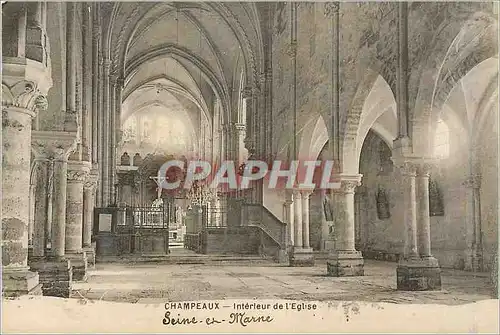 Cartes postales Champeaux Seine et Marne Interieur de l'Eglise