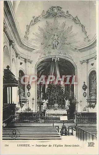 Cartes postales Lisieux Interieur de l'Eglise Saint Desir