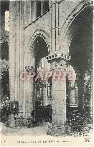 Cartes postales Cathedrale de Lisieux Interieur