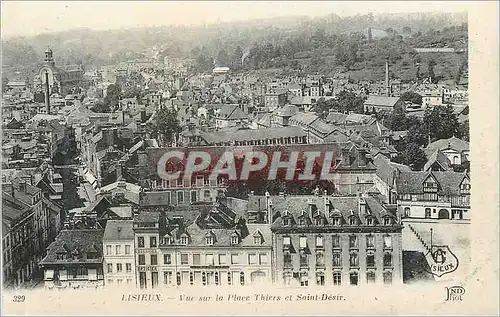 Cartes postales Lisieux Vue sur la Place Thiers et Saint Desir