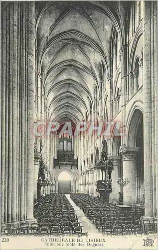 Cartes postales Cathedrale de Lisieux Interieur (Cote des Orgues)