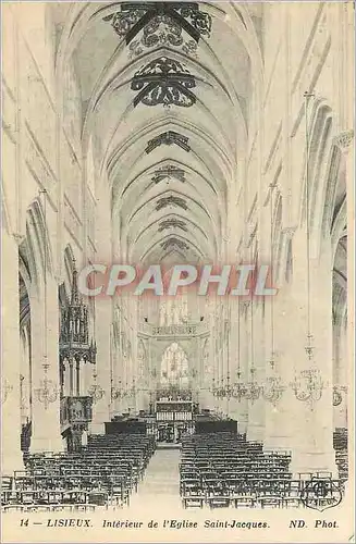 Cartes postales Lisieux Interieur de l'Eglise Saint Jacques