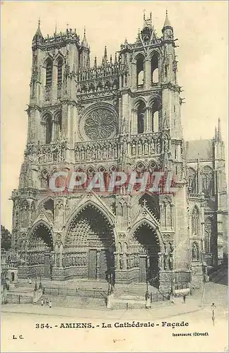 Cartes postales Amiens La Cathedrale Facade