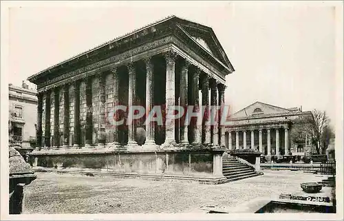 Moderne Karte Nimes (Gard) La Maison Carree (Monument Romain)