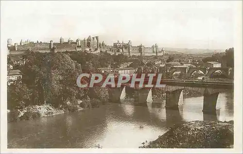 Cartes postales moderne Carcassonne Les Bords de l'Aude et la Cite