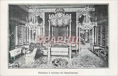 Ansichtskarte AK Chambre a Coucher de l'Imperatrice Compiegne