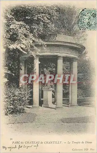 Cartes postales Parc du Chateau de Chantilly Le Temple de Diane