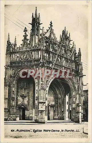 Cartes postales Alencon Eglise Notre Dame Le Porche