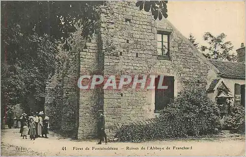 Ansichtskarte AK Foret de Fontainebleau Ruines de l'Abbaye de Franchard