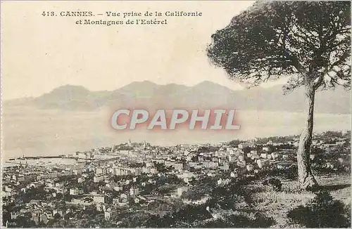 Cartes postales Cannes Vue prise de la Californie et montagnes de l'Esterel