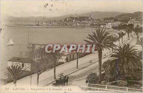 Cartes postales Cannes Vue Generale et la Croisette
