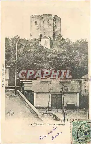 Cartes postales Etampes Tour de Guinette (carte 1900)