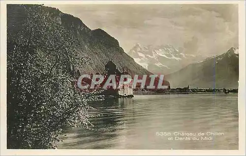 Cartes postales Chateau de Chillon et Dents du Midi