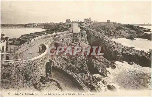 Ansichtskarte AK Saint Lunaire Le Chemin de la Croix du Decolle