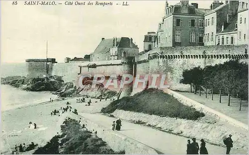 Ansichtskarte AK Saint Malo Cote Ouest des Remparts