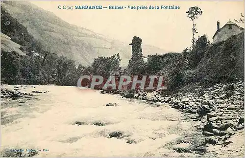 Cartes postales Sarrance Ruines Vue prise de la Fontaine