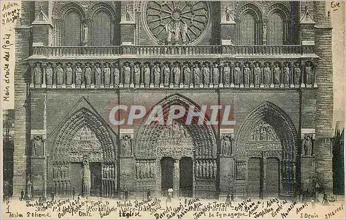 Cartes postales Paris Portail de Notre Dame