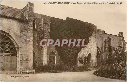 Cartes postales Chateau Landon Ruines de Saint Severin (XIIIe siecle)