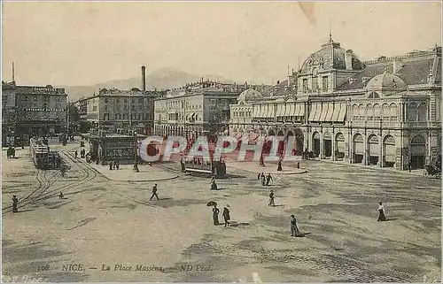 Ansichtskarte AK Nice La Place Massena Tramway