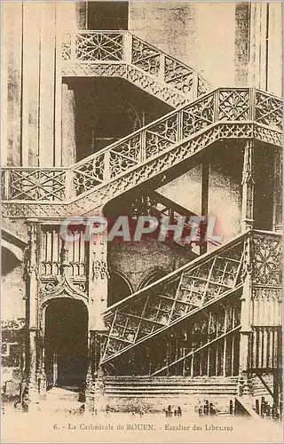 Cartes postales La Cathedrale de Rouen Escalier des Libraires