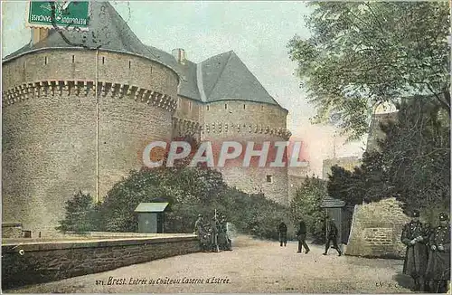 Cartes postales Brest Entree du Chateau Caserne d'Estree Militaria