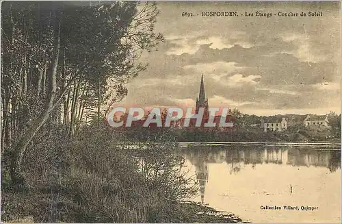 Cartes postales Rosporden Les Etangs Coucher de Soleil