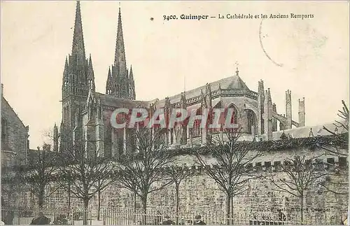 Cartes postales Quimper La Cathedrale et les Anciens Remparts