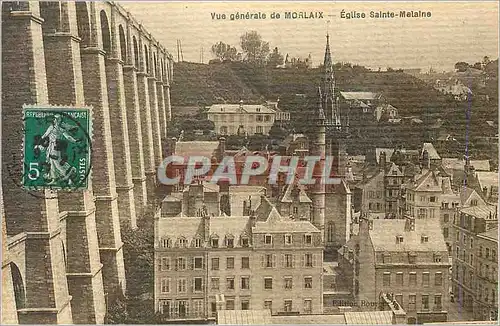 Cartes postales Vue Generale de Morlaix Eglise Sainte Melaine