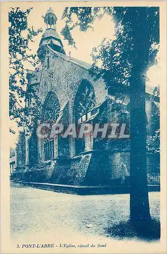 Cartes postales Pont L'Abbe L'Eglise Vitrail du Fond
