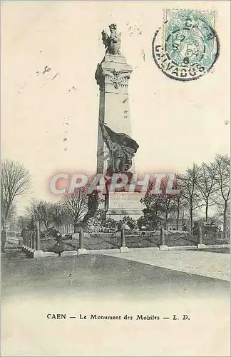 Cartes postales Caen Le Monument des Mobiles Militaria