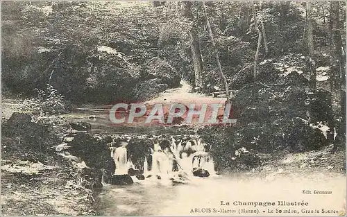 Cartes postales Ablois St Martin (Marne) La Champagne Illustree Le Soirdon Grande Source