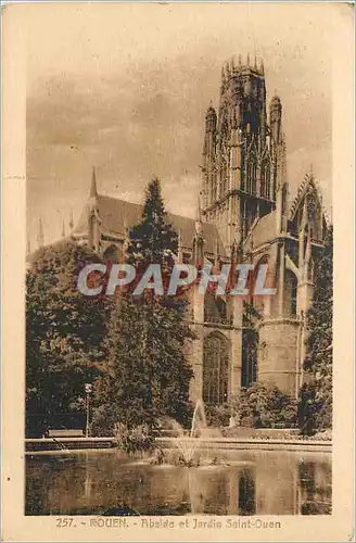 Cartes postales Rouen Abside et Jardin Saint Ouen