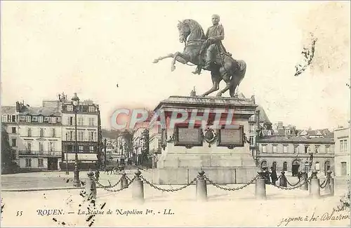 Cartes postales Rouen La Statue de Napoleon 1er (carte 1900)