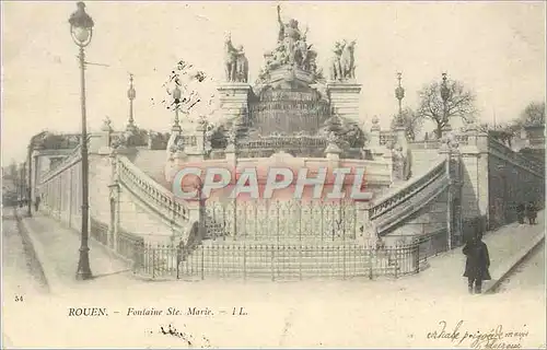 Ansichtskarte AK Rouen Fontaine Ste Marie (carte 1900)