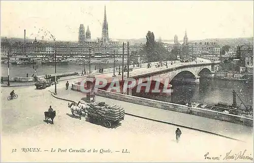 Cartes postales Rouen Le Pont Corneille et les Quais (carte 1900)