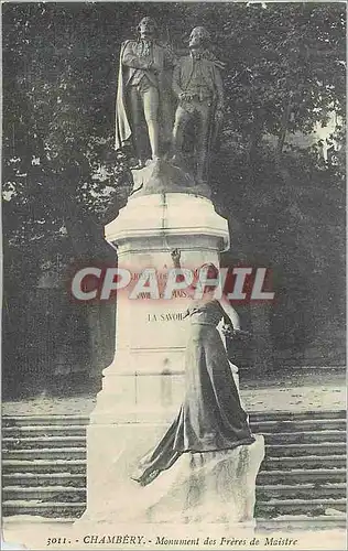 Cartes postales Chambery Monument des Freres de Maistre