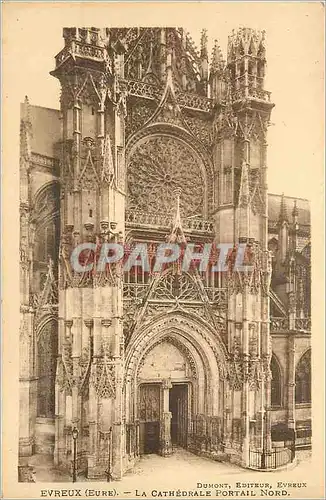 Ansichtskarte AK Evreux (Eure) La Cathedrale Portail Nord