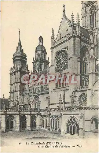 Ansichtskarte AK Cathedrale d'Evreux et le Cloitre de l'Eveche
