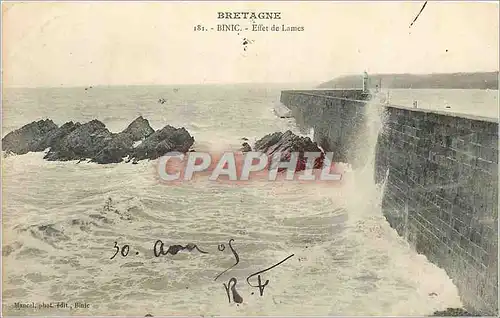 Cartes postales Binic Bretagne Effet de Lames