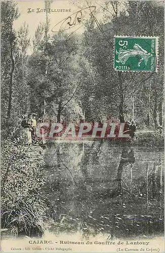 Cartes postales Cajarc Ruisseau du Gouffre de Lantouy Femme Enfants