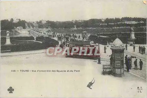 REPRO Tours Vue d'Ensemble des Squares et du Pont Tramway