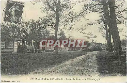 REPRO Chateauneuf en Thymerais Vue de la Gare Train
