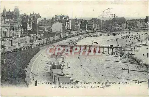 Cartes postales Le Havre Ensemble la Plage et du Boulevard Albert I