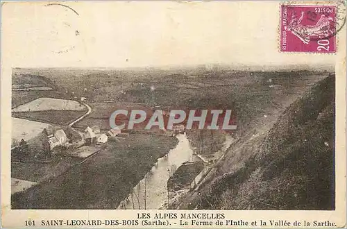 Ansichtskarte AK Les Alpes Mancelles Saint Leonard des Bois Sarthe La Ferme de l Inthe et la Vallee de la Sarthe