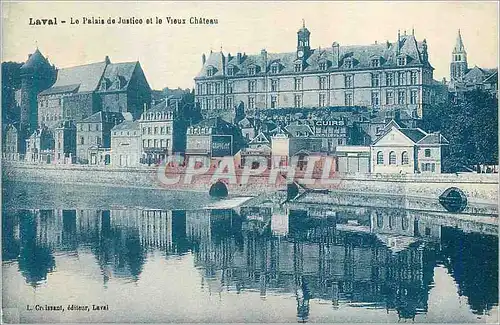 Ansichtskarte AK Laval Le Palais de Justice et le Vieux Chateau